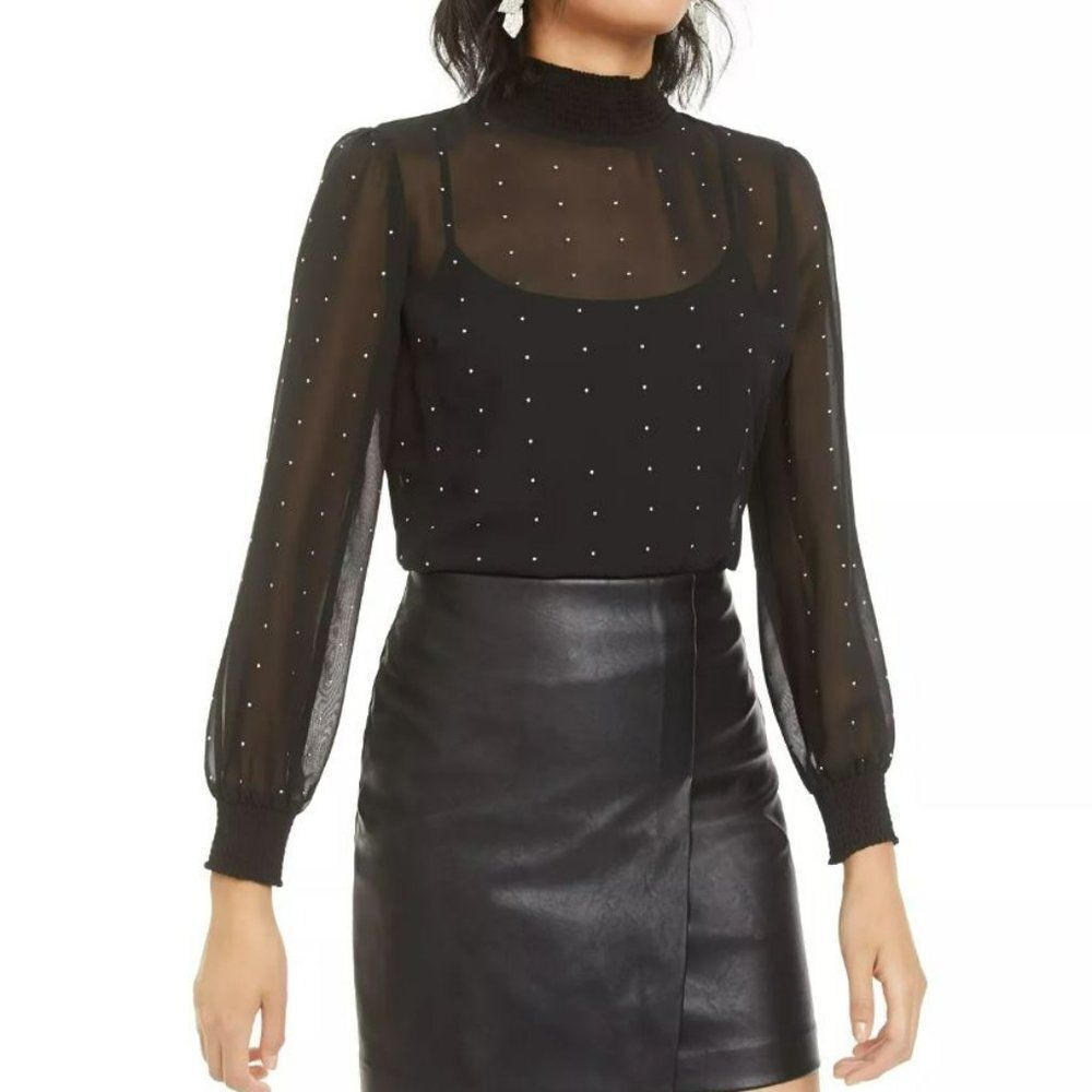 NWT Semi-Sheer Top, Created for Macy's Size XS, evening